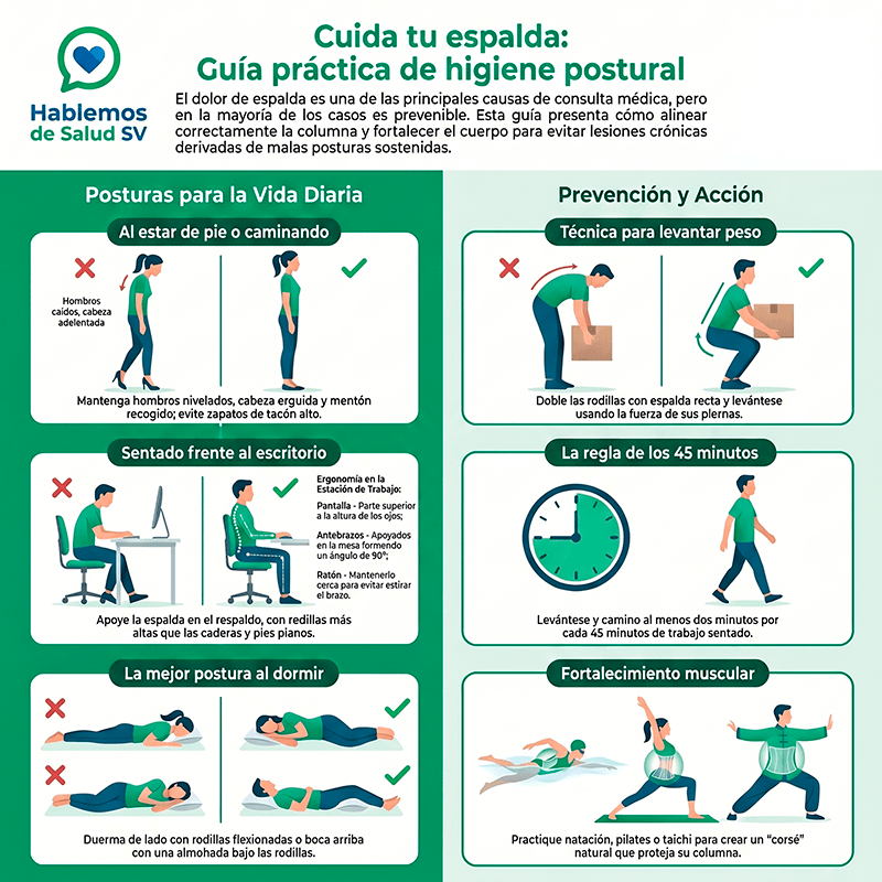 Guía práctica de higiene postural