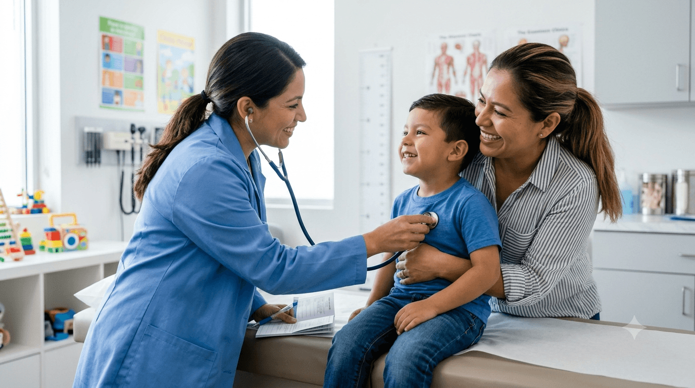 Control médico de niño sano durante la etapa de la niñez